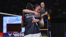Ganda putri indonesia Rachel Allessya Rose/Febi Setianingrum mengalahkan rekannya Febriana Dwipuji Kusuma/Meilysa Trias Puspitasari pada final Australian Open 2025 di Quaycentre, Minggu (23/11). (foto: PBSI)