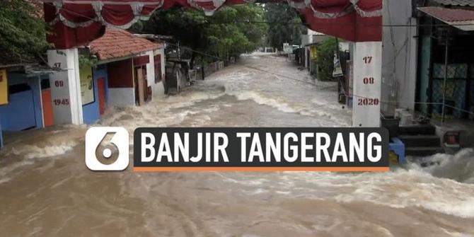 VIDEO: Banjir Parah di Ciledug, Jalanan Perumahan Berubah Seperti Sungai Deras