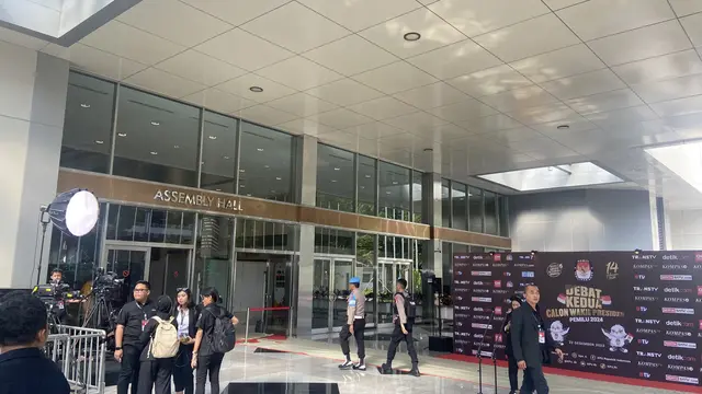 Situasi di JCC Senayan Jakarta Pusat Jelang Debat Cawapres
