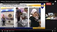 UGM Kembangkan Alat Deteksi Covid-19 lewat Embusan napas. Kredit: Kanal YouTube Kemenristek /BRIN