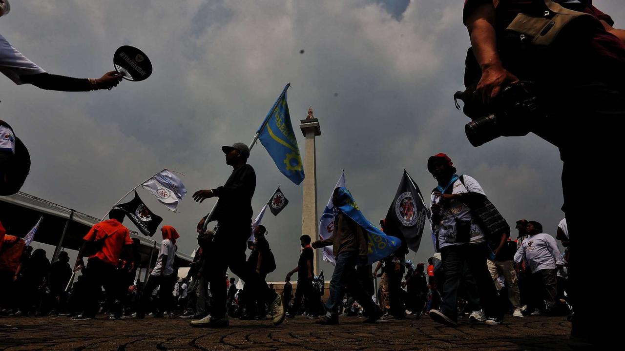 Peringatan Hari Buruh di Monas