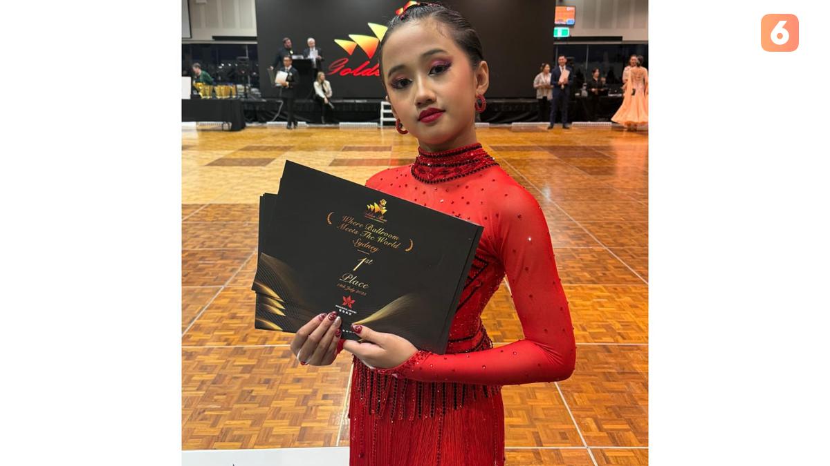 Harumkan Nama Indonesia, Atlet Dancesport Cilik Asal Yogyakarta Sabet 5 Medali di Australia