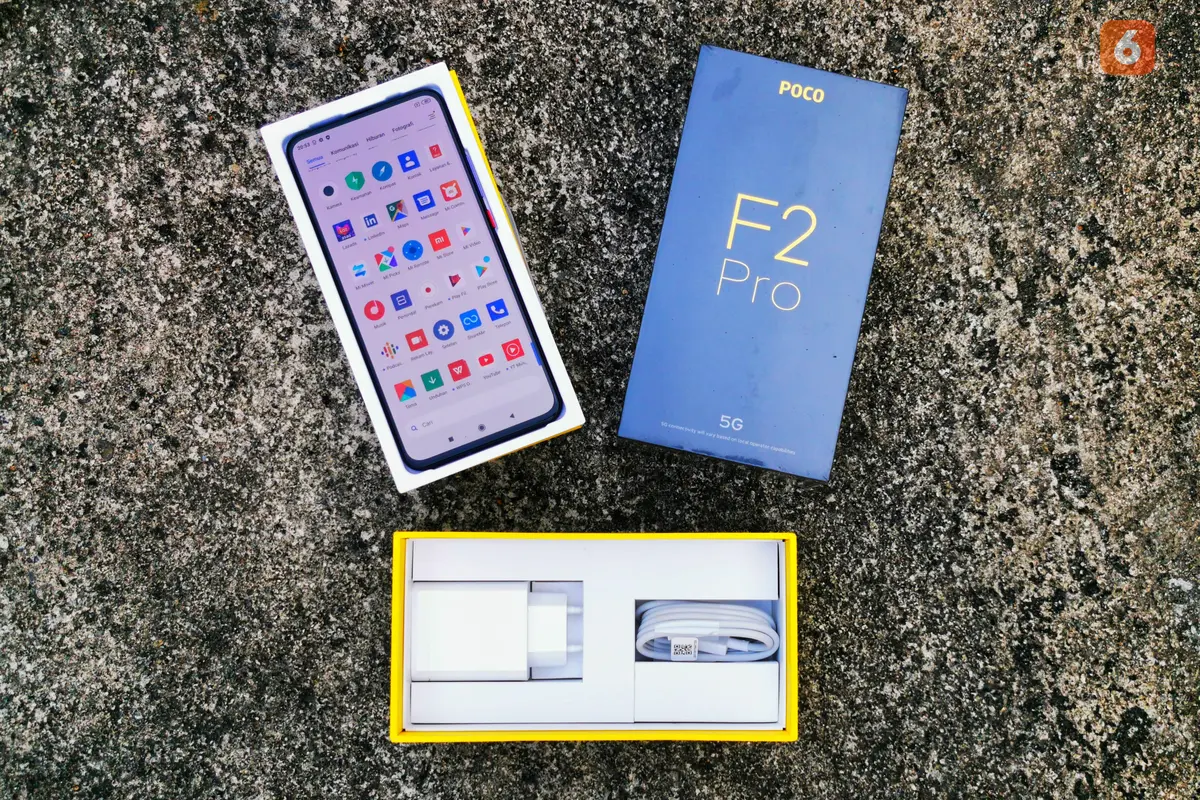 Poco F2 Pro - Boks dan Unit + Charger
