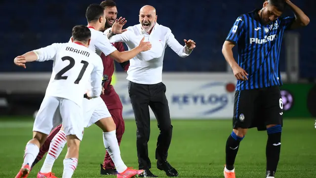 Kegembiraan Pemain AC Milan Rebut Tiket Liga Champions