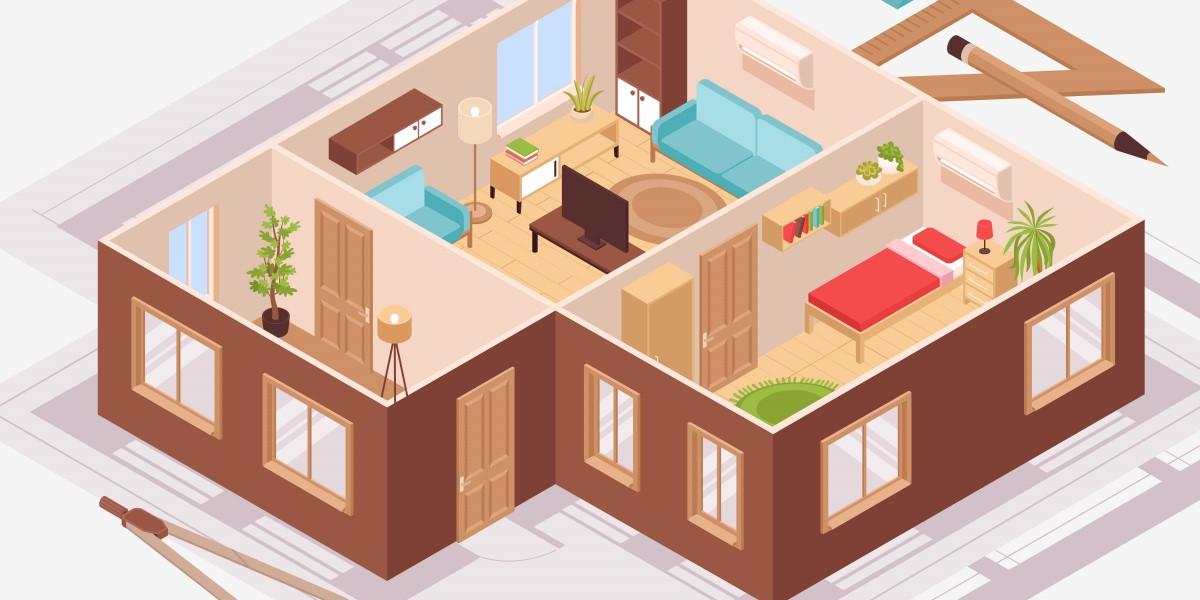 Ilustrasi Desain Rumah dengan 1 Kamar Tidur