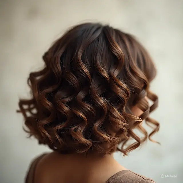 Model Rambut Keriting Pendek untuk Wajah Bulat