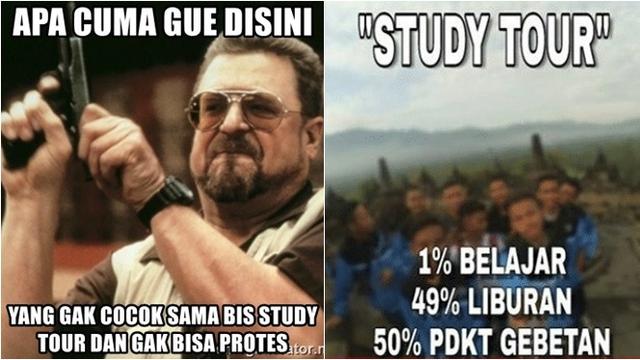 7 Meme Study Tour Bareng Teman Ini Bikin Rindu Sekolah Hot Liputan6 Com