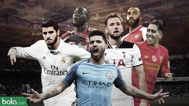 Liga Premier Inggris akan diwarnai adu tajam antara striker-striker klub yang akan menjalani musim 2017/2018.