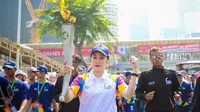 Sebanyak 850 pegawai Bank BRI ikut meriahkan pelaksanaan Kirab Obor Asian Games 2018 di Jakarta.