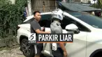 Penertiban mobil-mobil yang parkir sembarangan digelar di kawasan Tambora Jakarta Barat. Salah seorang pemilik mobil protes, tidak terima kendaraannya akan diderek petugas.