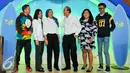 Country Buisness Manager Nestea, Ruslan Desmawan (ketiga kanan) saat menghadiri pembukaan babak grand final Nestea Fun X-Freshion Dubs Challenge di Mall Taman Anggrek, Jakarta, Kamis (28/4/2016). (Liputan6.com/Yoppy Renato)