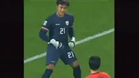 Selebrasi Joget Ernando Ari Usai Gagalkan Penalti di Piala Asia U-23 Bikin Panas Media Korea Selatan.&nbsp; foto: TikTok @winberkarya