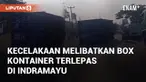 Kecelakaan terjadi di jalur Pantura Kiajaren, box kontainer terlepas dari mobil. Peristiwa ini terjadi pada Sabtu (19/10/2024)