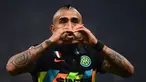 Inter Milan sukses menghentikan catatan kemenangan beruntun Sheriff Tiraspol di fase Grup D Liga Champions pada matchday ketiga. Laga yang berlangsung di Giuseppe Meazza, Rabu (20/10/2021) dini hari WIB, berakhir dengan skor 3-1. (AFP/Marco Bertorello)