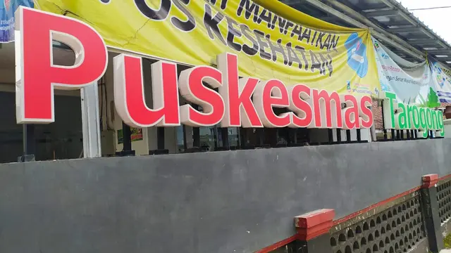 Kantor Puskesmas Tarogong, salah satu fasilitas kesehatan yang digunakan rujukan warga penderita Chikungunya kampung Pasirmalang, Garut, Jawa Barat.