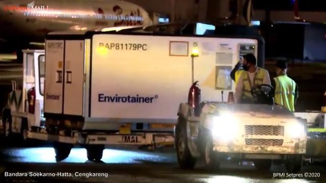 Kedatangan Vaksin Corona Covid-19 di Bandara Internasional Soekarno-Hatta, Cengkareng, Minggu (6/12/2020)