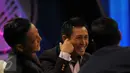 Eko Patrio saat menjadi juri di program Standup Comedy Academy Indosiar, Jakarta, Senin (5/10/2015). Stand Up Comedy Academy Indosiar telah menemukan 24 comica yang akan bersaing mencari posisi pertama. (Liputan6.com/Faisal R Syam)