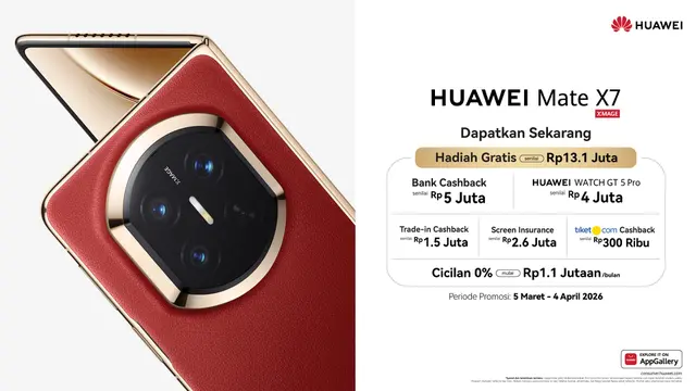 Huawei Mate X7 Hadir di Indonesia, Smartphone Foldable Baru dengan Desain Ultra Tipis