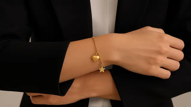Model Gelang Emas Simple untuk Wanita Karier Modern 2025/Ilustrasi AI