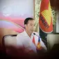 Presiden Jokowi dalam konferensi pers  dimulai di Hotel Meruorah, Kabupaten Manggarai Barat, Provinsi Nusa Tenggara Timur jelang KTT ke-42 ASEAN 2023, Senin (8/5/2023). (Foto: Kemlu RI)