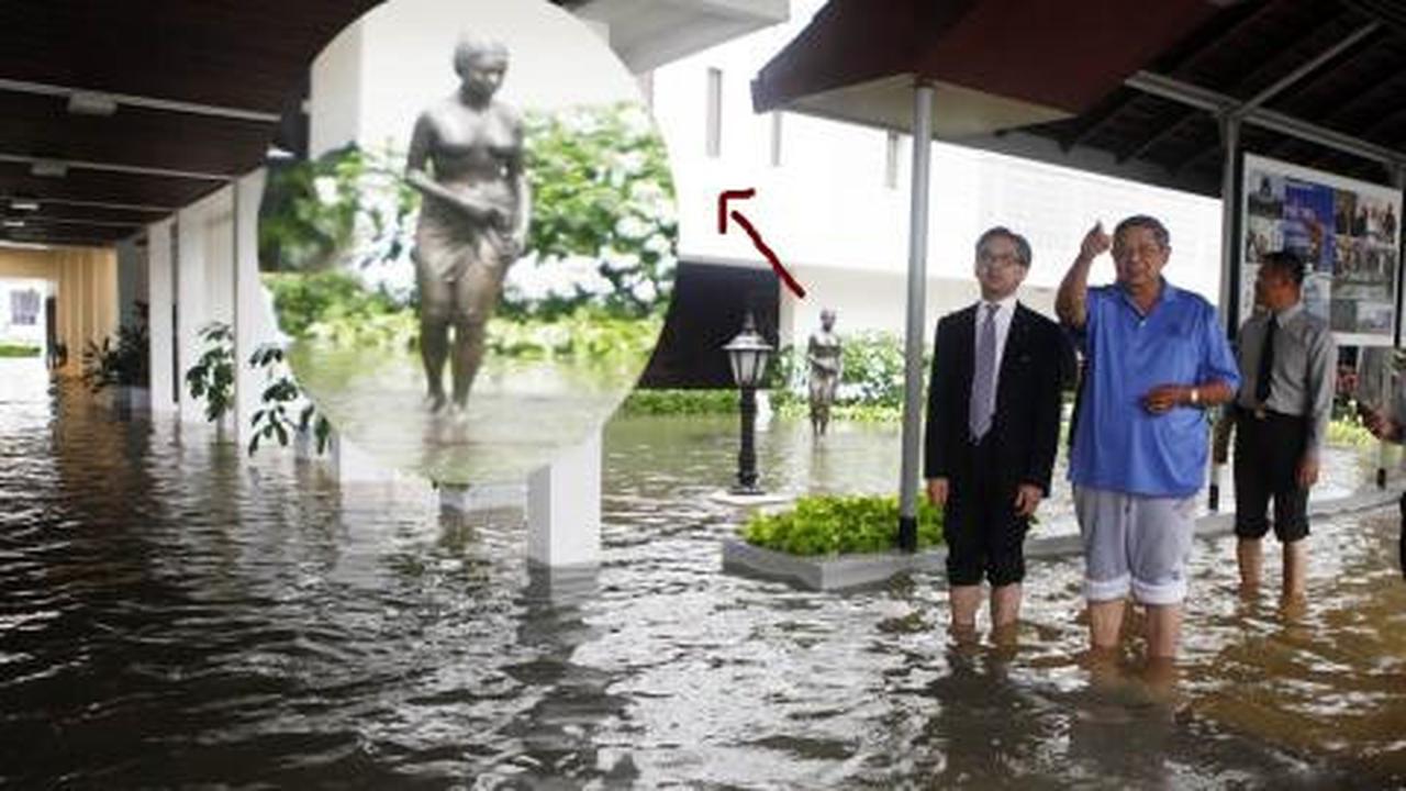 Istana tak mau tanggapi soal patung bugil penyebab banjir