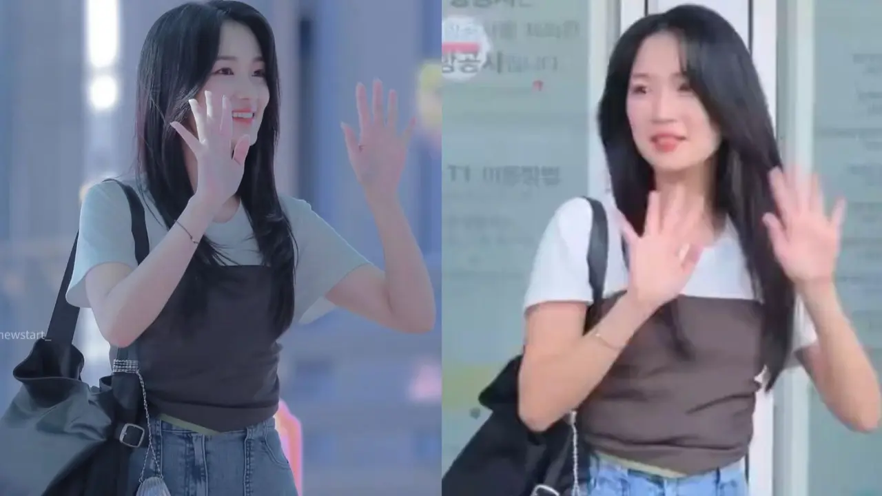Kim Hye Yoon berangkat ke Bali, Indonesia dari Bandara Incheon di Seoul Korea Selatan