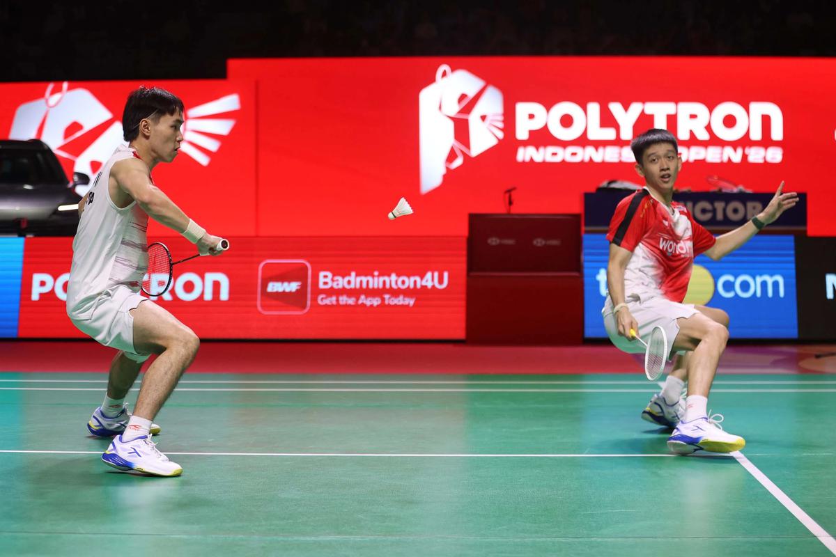 FOTO: Ganda Putra Indonesia Gagal Akhiri Puasa Gelar di Indonesia Open