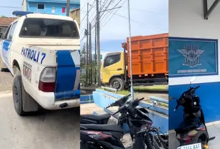 Tangkapan layar video viral oknum polisi pakai motor warga yang disita sementara sebagai barang bukti di Lampung Selatan. (Liputan6.com/Dok. Istimewa).