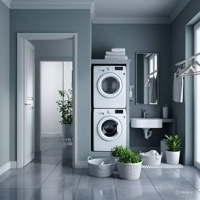 12 Inspirasi Warna Ruang Cuci Pakaian, Interior Menarik Bikin Tak Mudah Bosan