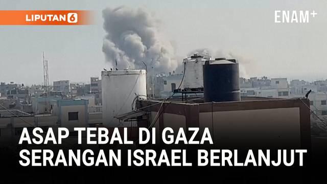 Ledakan terdengar di Khan Younis, Jalur Gaza, pada Jumat (15/8) pagi. A