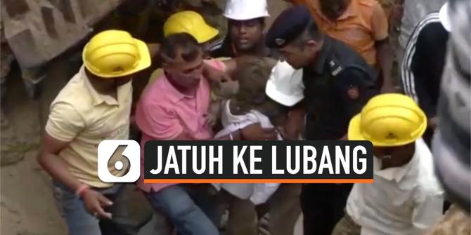 VIDEO: Penyelamatan Dramatis Balita Jatuh ke Lubang Sedalam 4 Meter