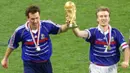 Kemenangan Prancis di Piala Dunia 2018 adalah gelar piala dunia kedua yang berhasil diraih Didier Deschamps. Sebelumnya, ia juga merupakan salah satu pemain di skuad Les Bleus yang menjuarai Piala Dunia di tahun 1998. (AFP/Thomas Coex)