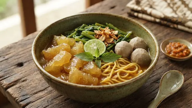 Resep Mie Kikil Pedas Kuah Gurih