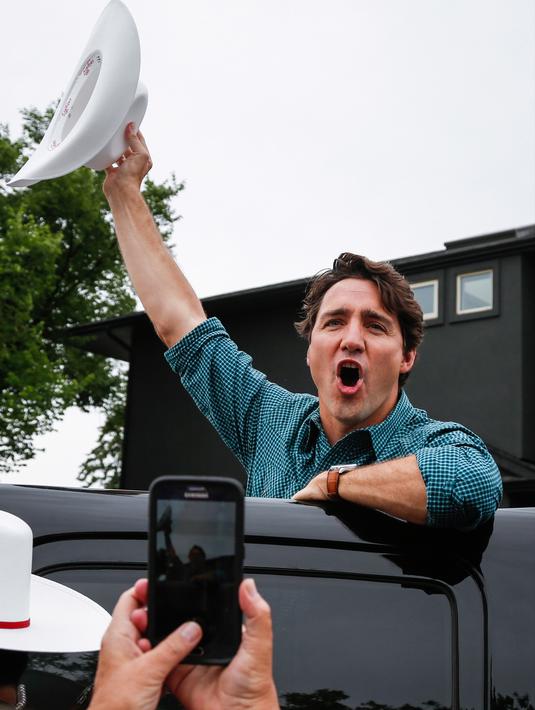 Hadiri Festival Calgary Stampede Pm Kanada Bergaya Koboi Global Liputan6 Com