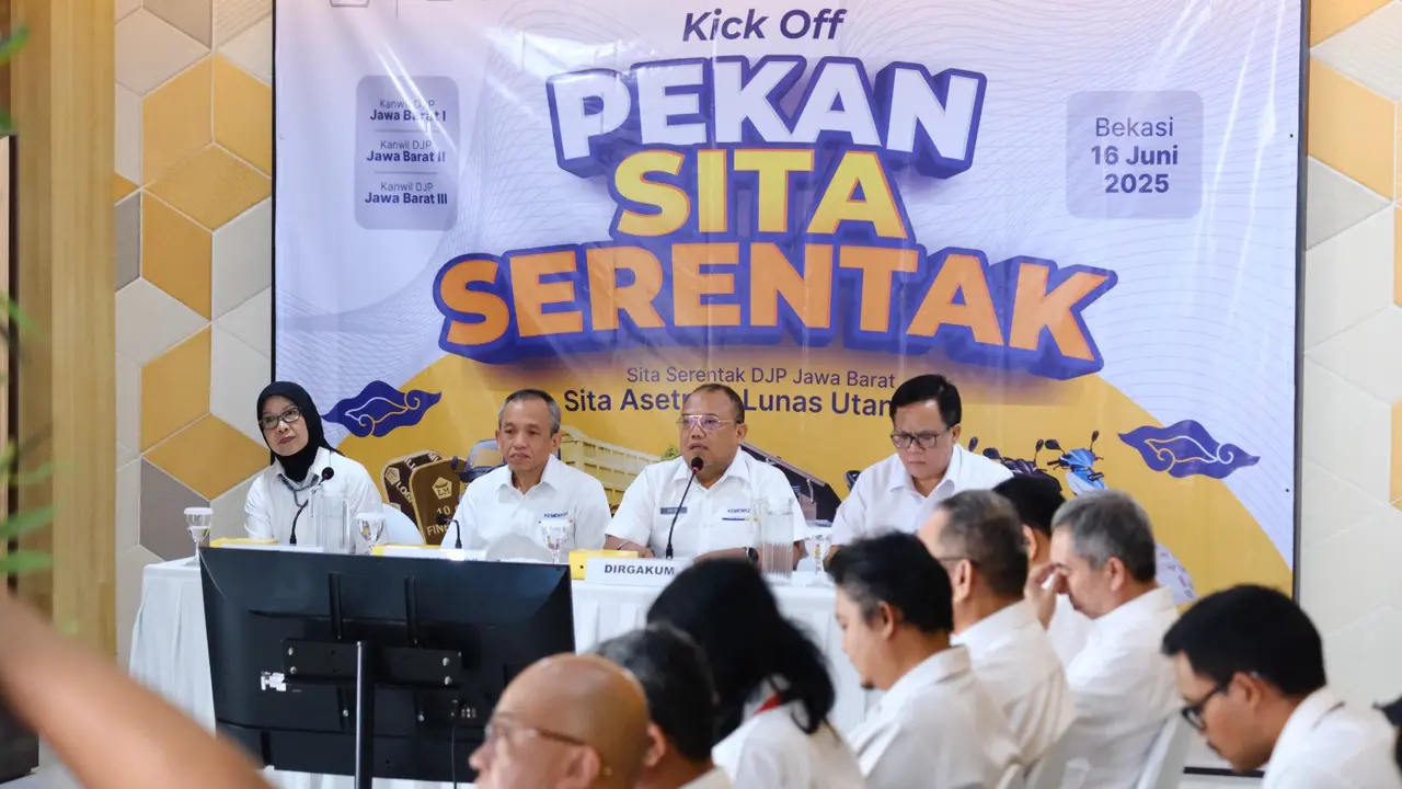 Tiga Kantor Wilayah Direktorat Jenderal Pajak (DJP) di Jawa Barat resmi meluncurkan kegiatan Pekan Sita Serentak Tahun 2025. (Foto: Ditjen Pajak)