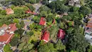 Taman Bendera Pusaka dibangun di atas lahan milik Pemerintah Provinsi DKI Jakarta dan pengelolaannya berada di bawah Dinas Pertamanan dan Hutan Kota DKI Jakarta. Tampak foto udara memperlihatkan suasana Taman Bendera Pusaka, Kebayoran Baru, Jakarta, Rabu (1/4/2026). (merdeka.com/Arie Basuki)