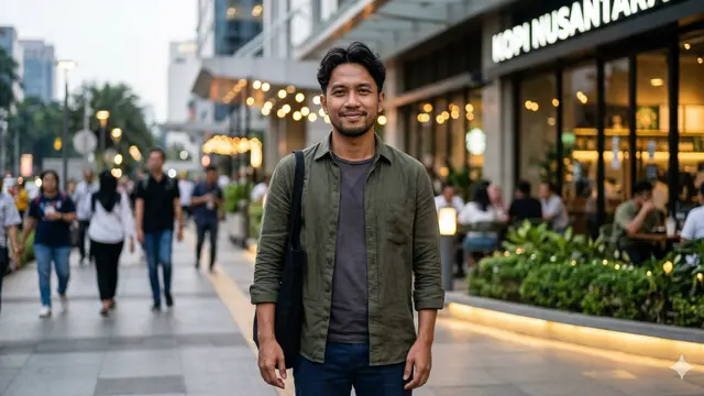 Model Rambut Belah Tengah Pendek Pria (Foto: Gemini AI)