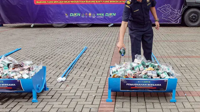Bea Cukai Banten Musnahkan 41,5 Juta Batang Rokok dan Barang Ilegal Lainnya