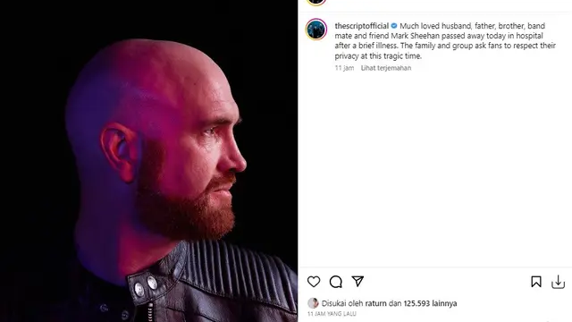Mark Sheehan, gitaris The Script (Foto: Instagram/@thescriptofficial)