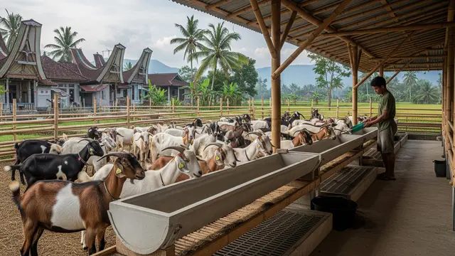 Ilustrasi Ternak Kambing/Gemini AI