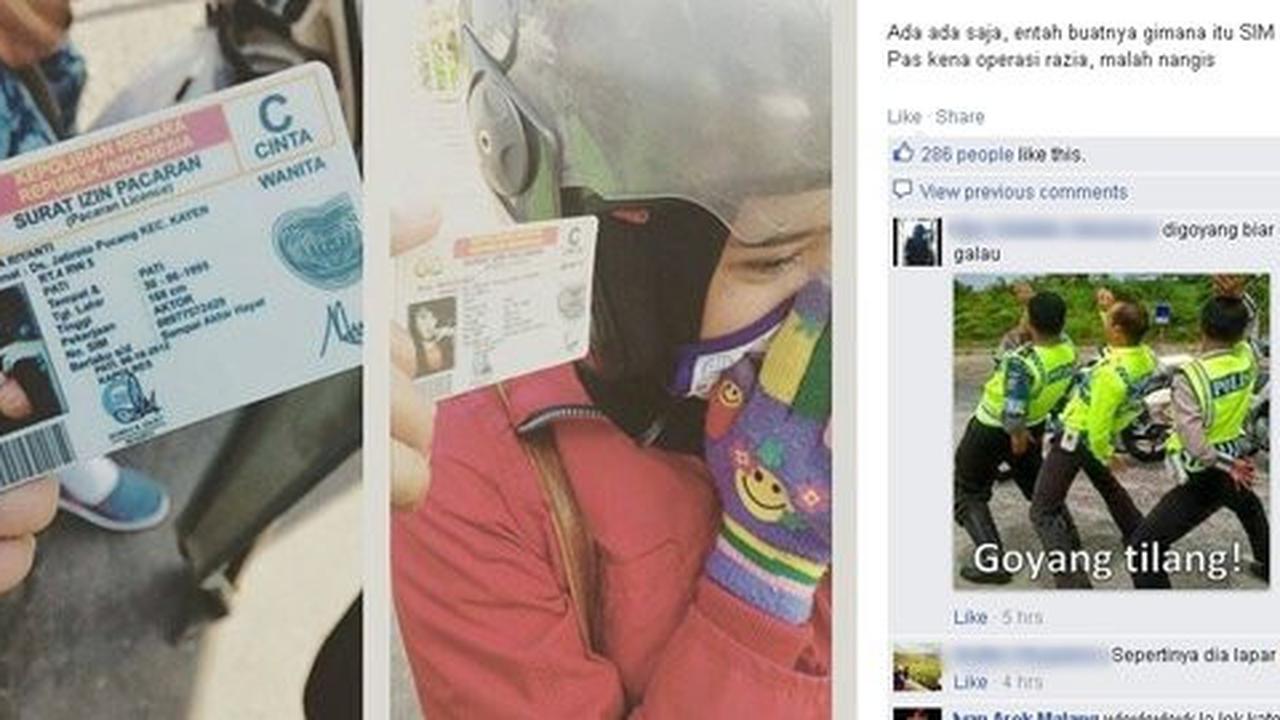 Pakai SIM C palsu, wanita ini justru menangis kala ditilang Polisi