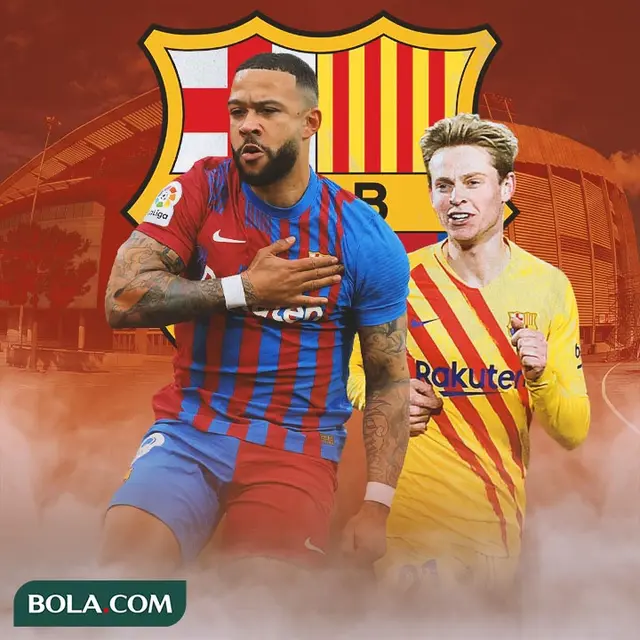 Barcelona - Mempis Depay, Frenkie De Jong