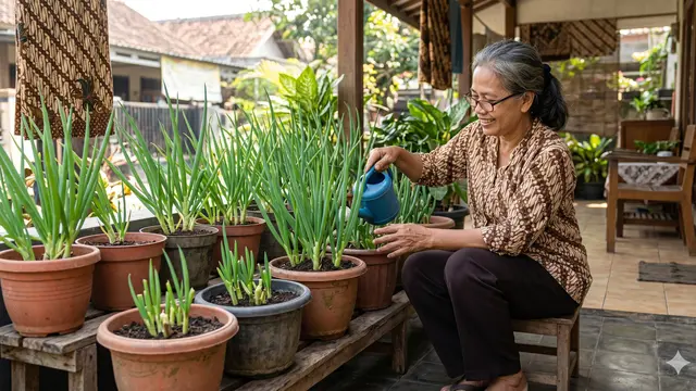 Ide Kebun Sayur dalam Pot Simpel (Foto: Gemini AI)