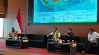 Kepala Badan Nasional Penanggulangan Bencana (BNPB) Doni Monardo dalam jumpa pers yang digelar Graha BNPB Jakarta, Sabtu (14/9/2019). (Liputan6.com/ Istimewa)