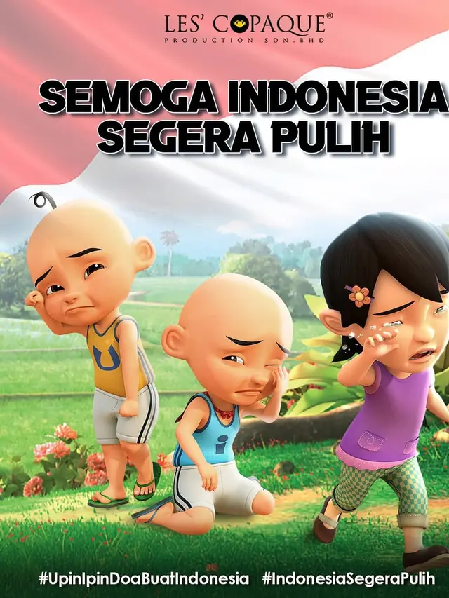 Upin Ipin Menangis Lihat Situasi di Indonesia
