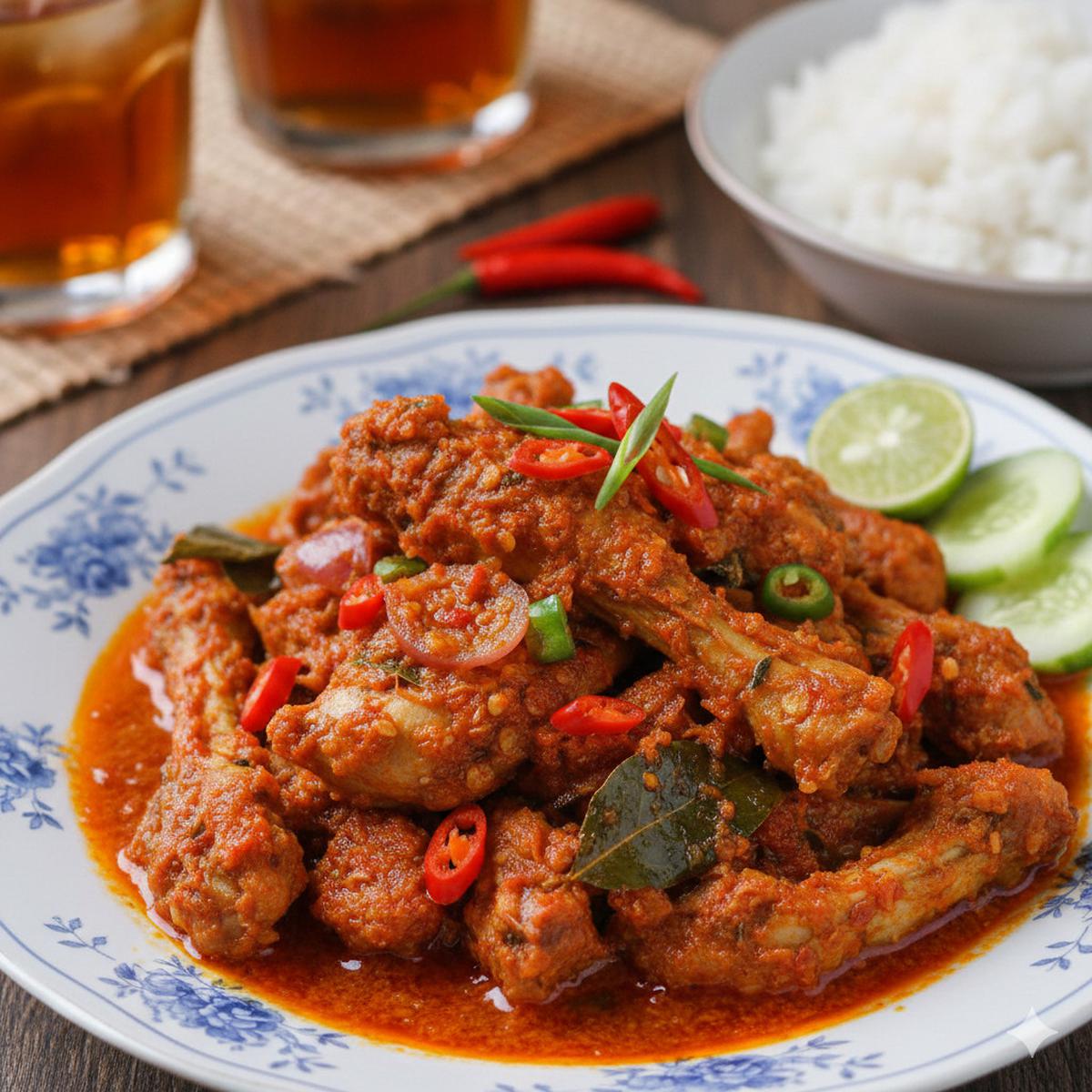 Leher Ayam Balado Khas Padang