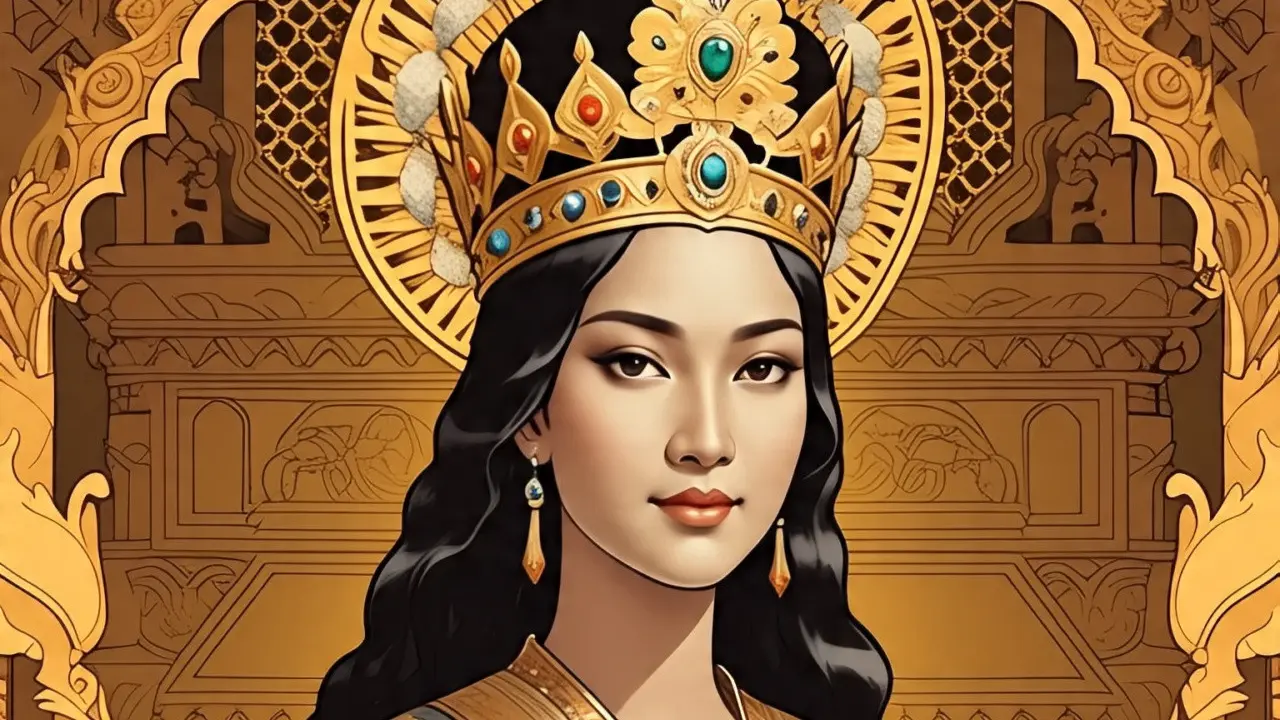 Ilustrasi Ratu Shima (Created by Meta AI)