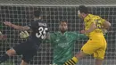 Gol tunggal kemenangan Dortmund dicetak oleh Mats Hummels. (AP Photo/Frank Augstein)