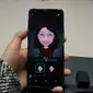 Mengubah foto selfie menjadi emoji pribadi dengan kemampuan AR Emoji pada Samsung Galaxy S9 (LIputan6.com/ Agustin Setyo W)