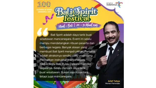 Menteri Pariwisata Arief Yahya